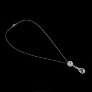 6Ct Aquamarine Diamond Pendant Necklace Silver 9Ct Gold