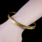 Art Deco Slave Bangle 9Ct Gold Dated 1925