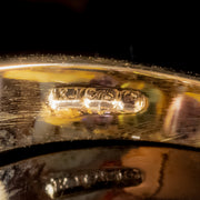 Edwardian Suffragette Style Amethyst Peridot Ring 9ct Yellow Gold