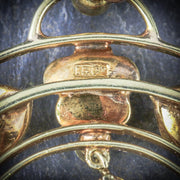 Antique Edwardian Amethyst Pearl Pendant 15Ct Gold Circa 1910