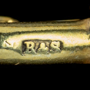Antique Edwardian Curb Albert Chain Silver Gold Gilt Dated 1916