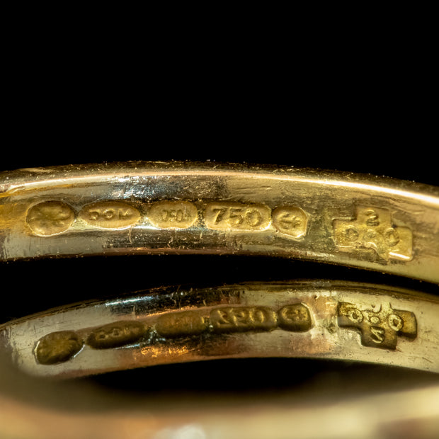 Antique Edwardian 1ct Diamond Twist Ring 18ct Gold Circa 1910