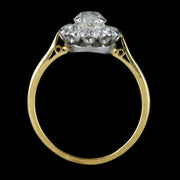 Antique Edwardian Old Cut Diamond Cluster Ring 18ct Gold 1.65ct Of Diamond Circa 1901