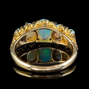 Antique Edwardian Opal Five Stone Ring 18ct Gold Dated 1908
