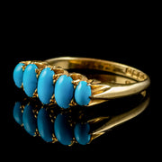 Antique Edwardian Turquoise Ring 18ct Gold Dated 1913