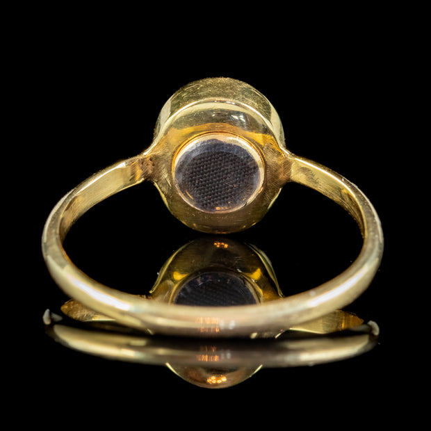 Antique Georgian Memento Mori Hardstone Urn Ring 18ct Gold With Locket Circa 1780