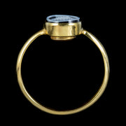 Antique Georgian Memento Mori Hardstone Urn Ring 18ct Gold With Locket Circa 1780