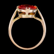 Antique Victorian 4.5ct Mexican Fire Opal Ring 9ct Gold Circa 1900