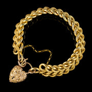Antique Victorian Heart Bracelet 9ct Gold Circa 1900