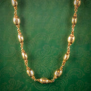 Antique Victorian Necklace Silver 18ct Gold Gilt Circa 1850