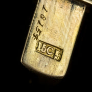Antique Victorian Sapphire Diamond Gate Bracelet 15ct Gold Circa 1900