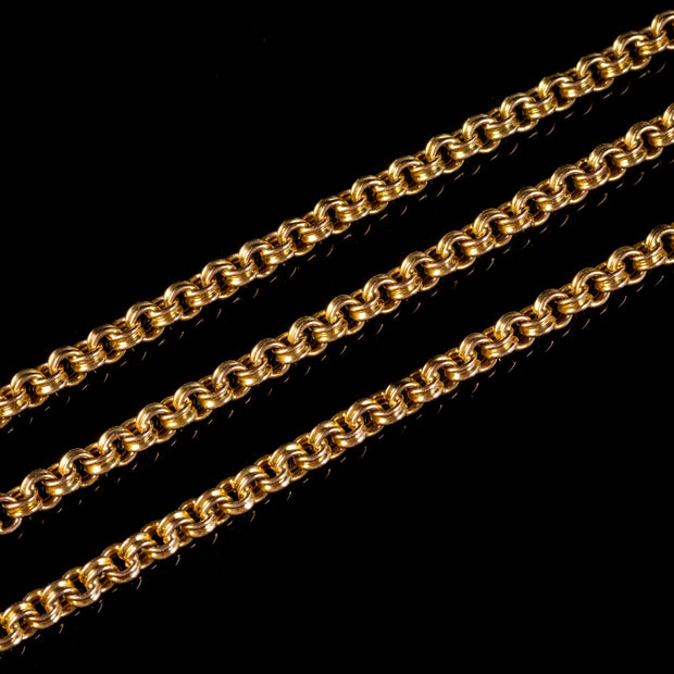 Antique Victorian Guard Chain 15ct Gold Circa 1900