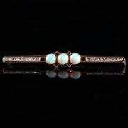 Antique Art Deco French Opal Diamond Garnet Brooch Circa 1920