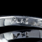 Antique Edwardian 1.24Ct Old Cut Diamond Trilogy Platinum Ring With Cert Circa 1910 hallmarks