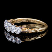 Antique Edwardian 1Ct Diamond Five Stone Ring 18Ct Gold Dated 1910