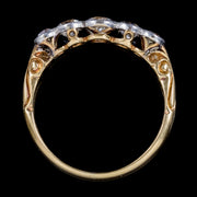 Antique Edwardian 1Ct Diamond Five Stone Ring 18Ct Gold Dated 1910
