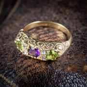 Antique Edwardian 9Ct Gold Suffragette Ring Dated 1917