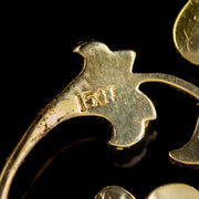 Antique Edwardian Amethyst Pearl Pendant 15Ct Gold Circa 1905