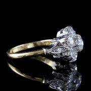 Antique Edwardian Diamond Cluster Ring Platinum 18Ct Gold Circa. 1915