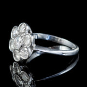 Antique Edwardian Diamond Daisy Cluster Ring Platinum 2Ct Of Diamond Circa 1910