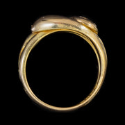 Antique Edwardian Diamond Entwined Snake Ring 18Ct Gold Dated 1904