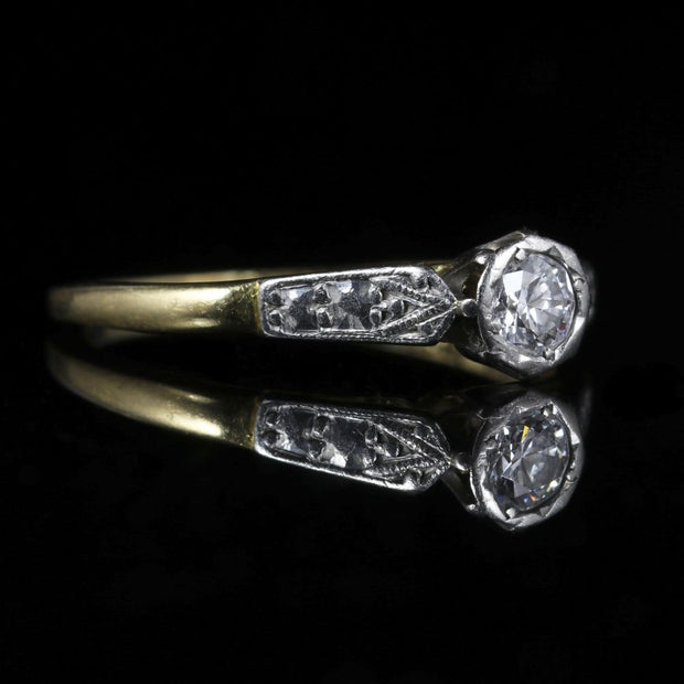 Antique Edwardian Diamond Engagement Ring Circa 1910