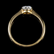 Antique Edwardian Diamond Solitaire Ring 18Ct Gold Platinum Circa 1910