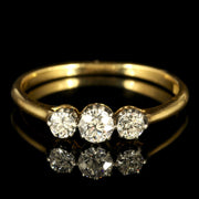 Antique Edwardian Diamond Trilogy Ring 18Ct Gold Circa 1910 Engagement Ring