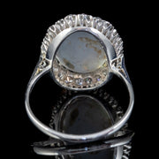 Antique Edwardian Opal Diamond Ring Platinum 7Ct Opal 1.76Ct Of Diamond Circa 1910