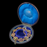 Antique Edwardian Padlock Bracelet 9Ct Gold Garnet Peridot Circa 1902 Ernst Gideon Bek Boxed