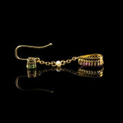 Antique Edwardian Suffragette Earrings 9Ct Gold Circa 1910