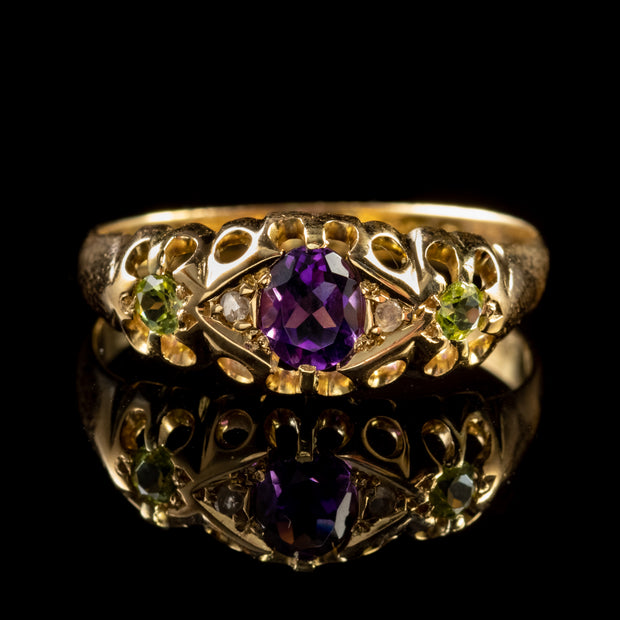 Antique Edwardian Suffragette Ring 15Ct Gold Dated 1912