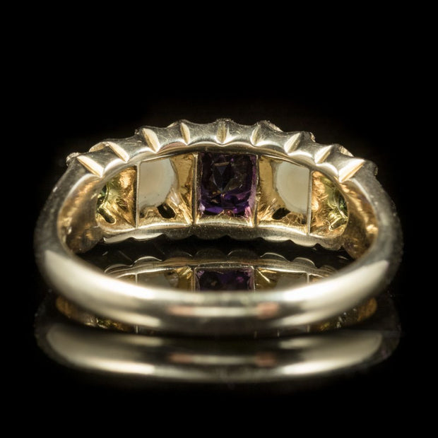 Antique Edwardian Suffragette Ring 18Ct Gold Dated 1917
