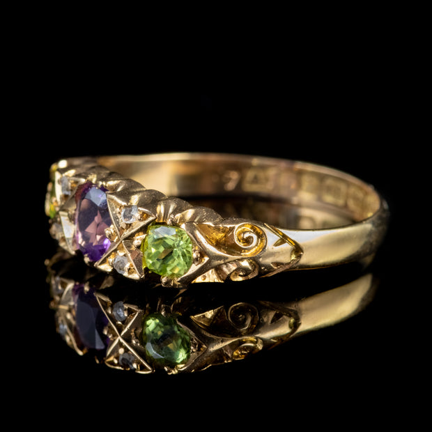 Antique Edwardian Suffragette Ring 18Ct Gold Dated 1906