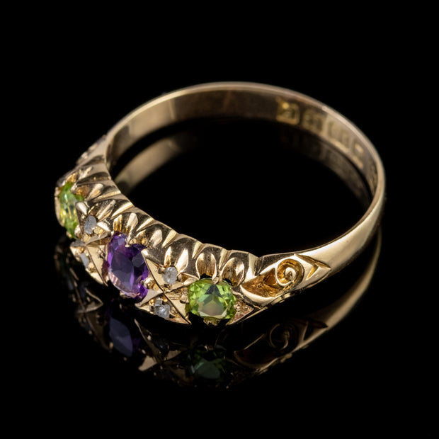 Antique Edwardian Suffragette Ring 18Ct Gold Dated 1906