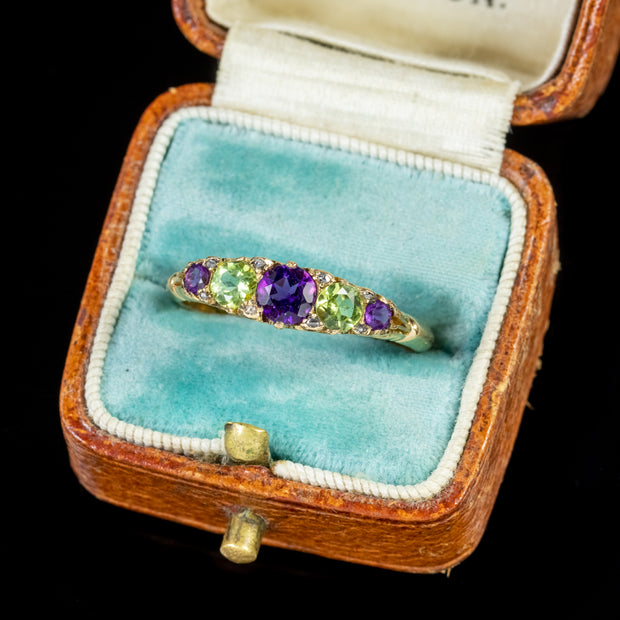 Antique Edwardian Suffragette Ring 18Ct Gold Dated Birmingham 1905