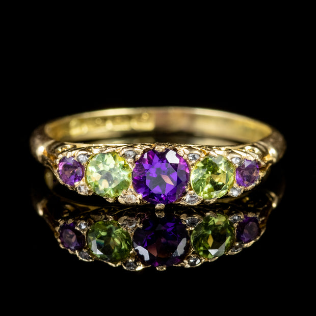 Antique Edwardian Suffragette Ring 18Ct Gold Dated Birmingham 1905