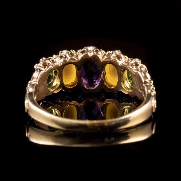 Antique Edwardian Suffragette Ring 9Ct Gold Circa 1910