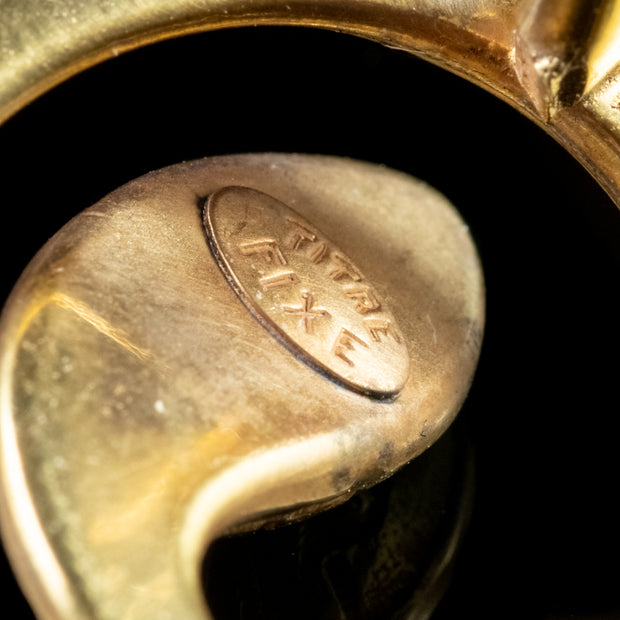 Antique French Art Nouveau Serpent Brooch Garnet 18Ct Gold Circa 1900