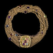 Antique Georgian 18Ct Gold Gemstone Garland Bracelet Circa 1800