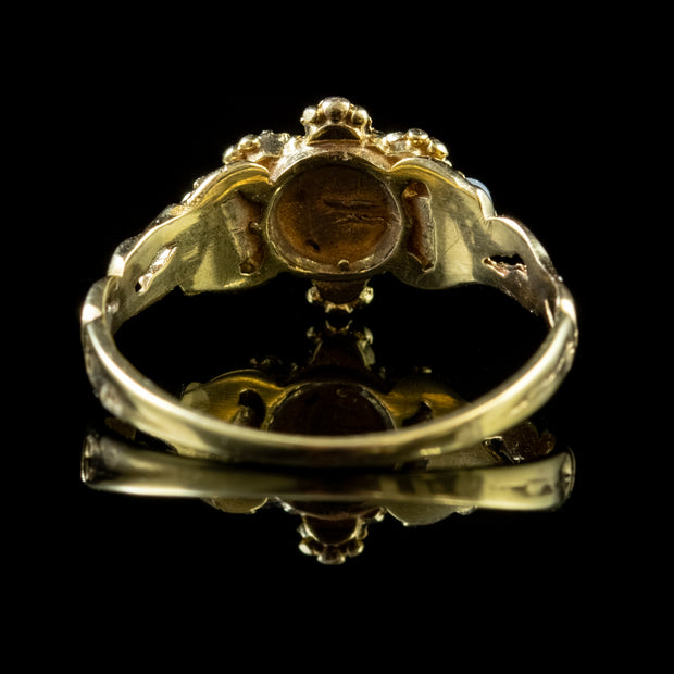 Antique Georgian Dearest Ring 18Ct Gold Circa 1830