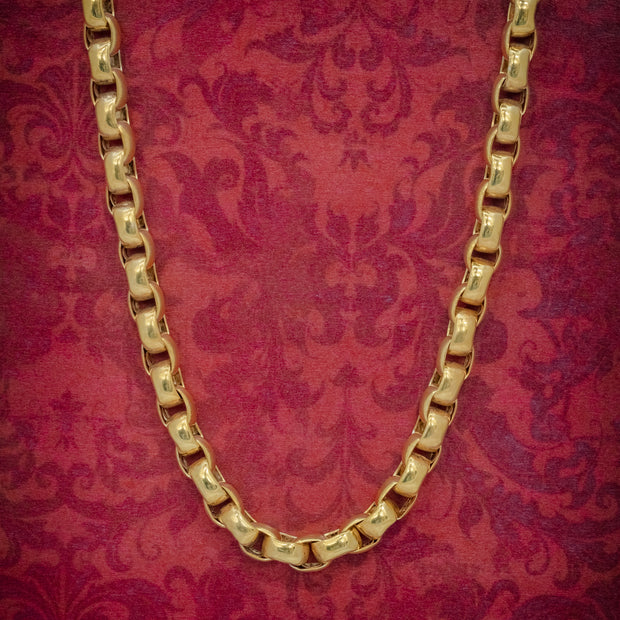 Antique Georgian Gold Cable Chain 18Ct Gold On Sterling Silver Circa 1830