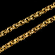 Antique Georgian Paste Barrel Clasp Chain 18Ct Gold Circa 1800