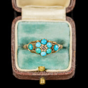 Antique Georgian Turquoise Diamond Ring Dated Birmingham 1819