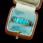 Antique Georgian Turquoise Ring 18Ct Gold Circa 1800