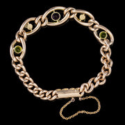 Antique Suffragette Chain Link Bracelet 15Ct Gold Victorian Circa 1900