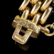 Antique Suffragette Gate Bracelet 15Ct Solid Gold Circa 1910