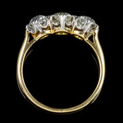 Antique Victorian Diamond Trilogy Ring 18Ct Gold Circa 1900 Cert