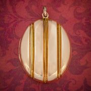 Antique Victorian 18Ct Gold Locket Mourning Hair Circa 1860