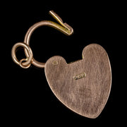 Antique Victorian 9Ct Rose Gold Albert Chain Double Heart Padlock Necklace Circa 1880